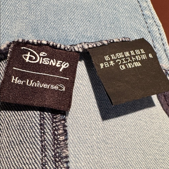 Disney Park HER UNIVERSE Mickey Mouse two tone denim Overall Dress size XL EUC - Picture 10 of 15